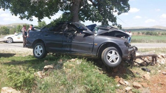 Ağaca Çarpan Otomobilde Sıkışan Sürücüsü Hayatını Kaybetti!