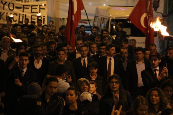 3 Mayıs Türkçülük Günü'nde Mehter Takımı ve meşaleler ile yüründü!