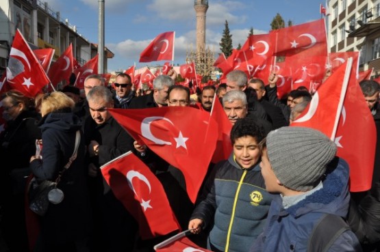 Teröre lanet için yürüdüler!