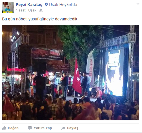 Uşak şehidine yasta; AKP'liler oyunda, oynaşta!