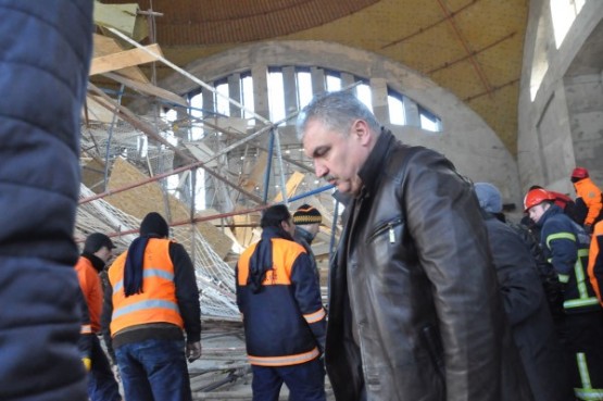 Camii İnşaatının Kubbesinde Mahsur Kalan İşçi Kurtarıldı!