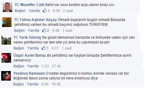 Uşak şehidine yasta; AKP'liler oyunda, oynaşta!