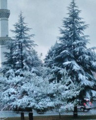 Uşak'a 2017 yılının ilk karı yağdı! Uşak'tan kar manzaraları!