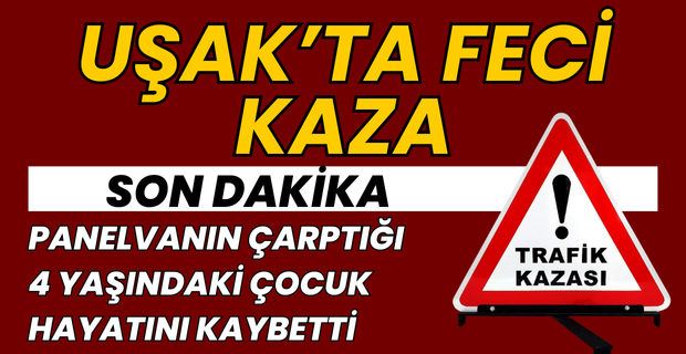 Panelvan çarpan 4 yaşındaki çocuk hayatını kaybetti!