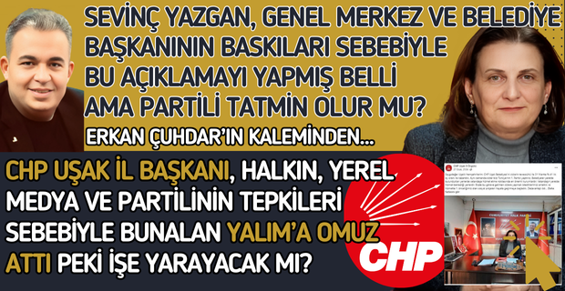 Sevinç Yazgan, Özkan Yalım'a can simidi attı ama bu dalga ve fırtına can simidi ile atlatılabilecek gibi görünmüyor.