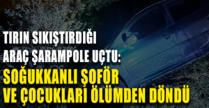 Susuz Köyü Kavşağında Tırın Sıkıştırdığı Araçta Ölümden Döndüler…