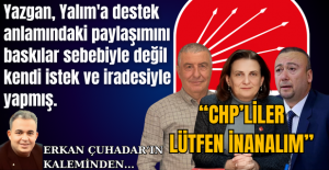 CHP Uşak İl Başkanı'ndan köşe yazıma mesajla cevap gelmiş ve kulisleri yani partilisini yalanlamış