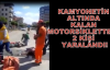 Motorsiklet Kamyonetin Altında Kaldı! 2 Yaralı!