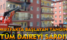 Uşak'ta 7 katlı apartmanda yangın çıktı!