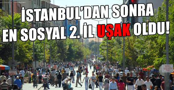 Uşak, Yaşam Endeksi Sıralamasında 6. İl Oldu!